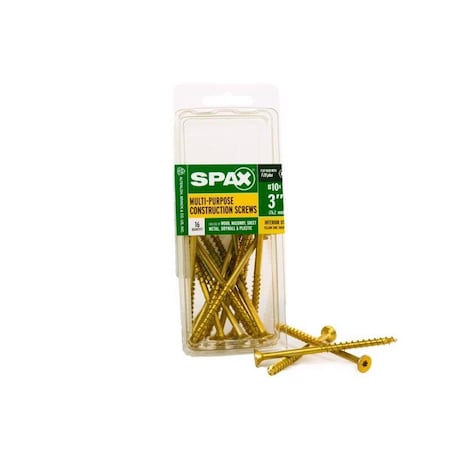Spax SPAX Multi-Material No. 10 in. X 3 in. L T-20+ Flat Head Serrated Construction Screws 4191020500752